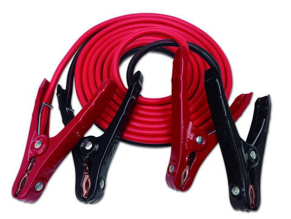 EverStart 12' 8G Tangle-Free Booster Cables with Bonus Light for Automotive Jump Starters