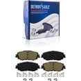 thumbnail image 5 of Detroit Axle - 8pc Brake Kit for Toyota Avalon Camry RAV4 C-HR Venza Corolla Cross Lexus ES250 ES300h ES350 UX200 UX250h, Slotted Brake Rotors Ceramic Brake Pads: 12.01" inch Front 11.06" inch Rear, 5 of 8