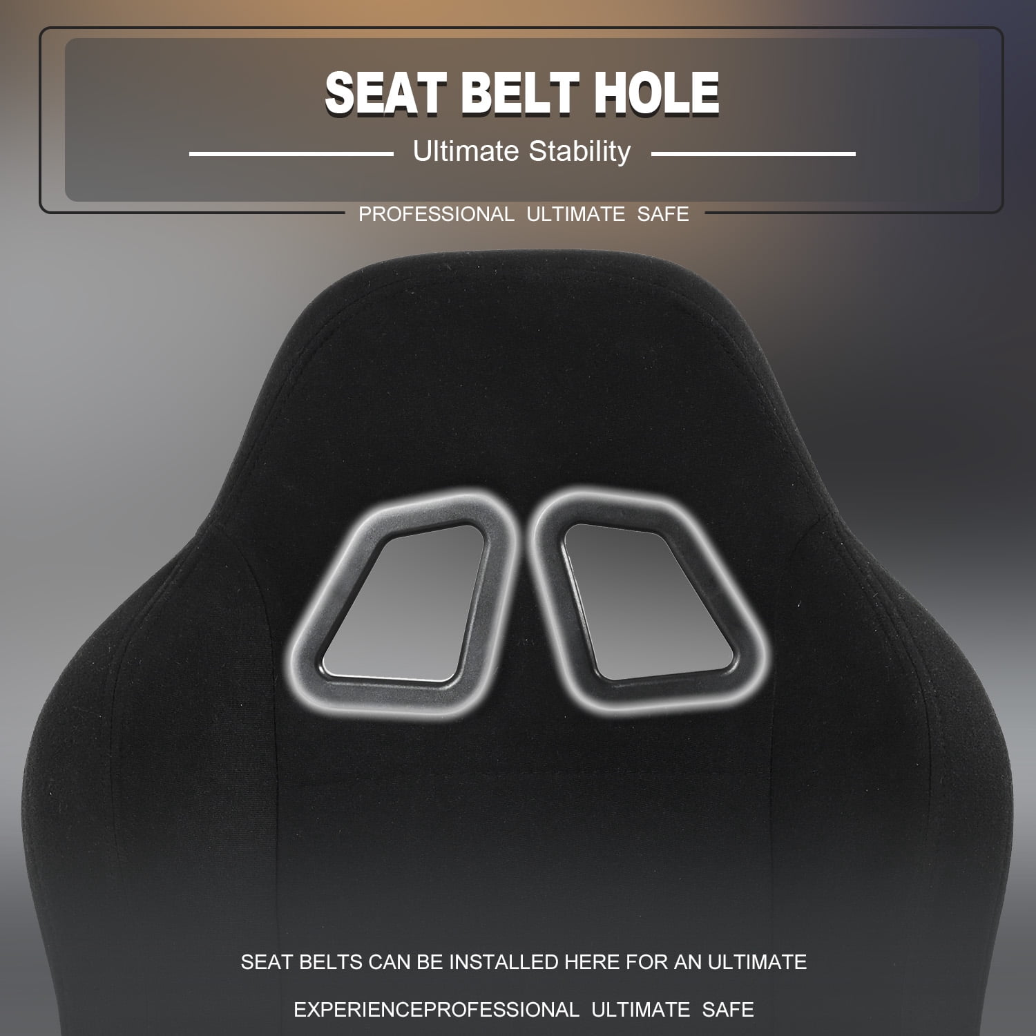 Marada Racing Seat with Adjustable Slide for Racing Simulator Cockpit Black Breathable Fabric with Installed Parts