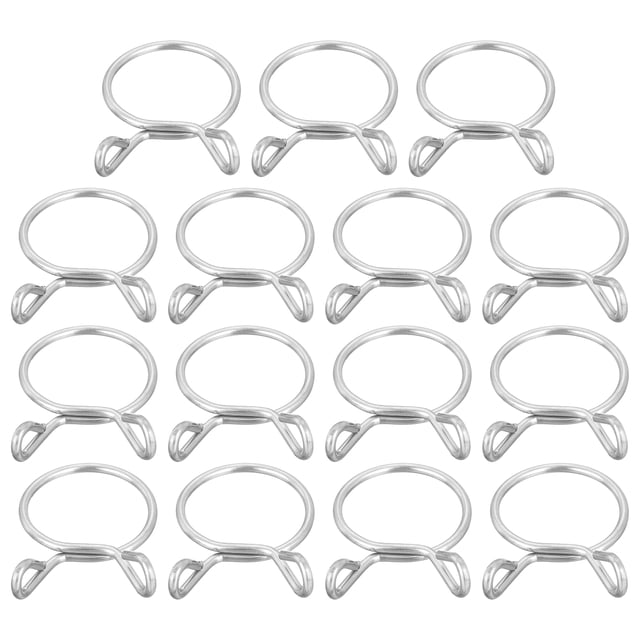 15 Pcs Fuel Line Hose Tubing Spring Clips 24mm Water Pipe Spring Clip Clamps for Motorcycle Scooter ATV