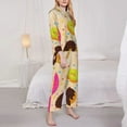 thumbnail image 5 of Wukai Donuts Print Women's Pajama Set - Soft Long Sleeve Sleepwear for Comfort and Style-X-Large, 5 of 9