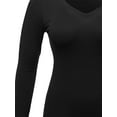 thumbnail image 3 of FashionOutfit Women's Lightweight Daily Casual Basic Long Sleeve V neck Tee, 3 of 3