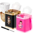 thumbnail image 1 of Makeup Washing Machine,2 Pieces Automatic Mini Washing Machine Toy Brushes Cleaner Device,Electronic Powder Puff Deep Clean Machine Washing Tools,Mini Toy(Black and Pink), 1 of 7