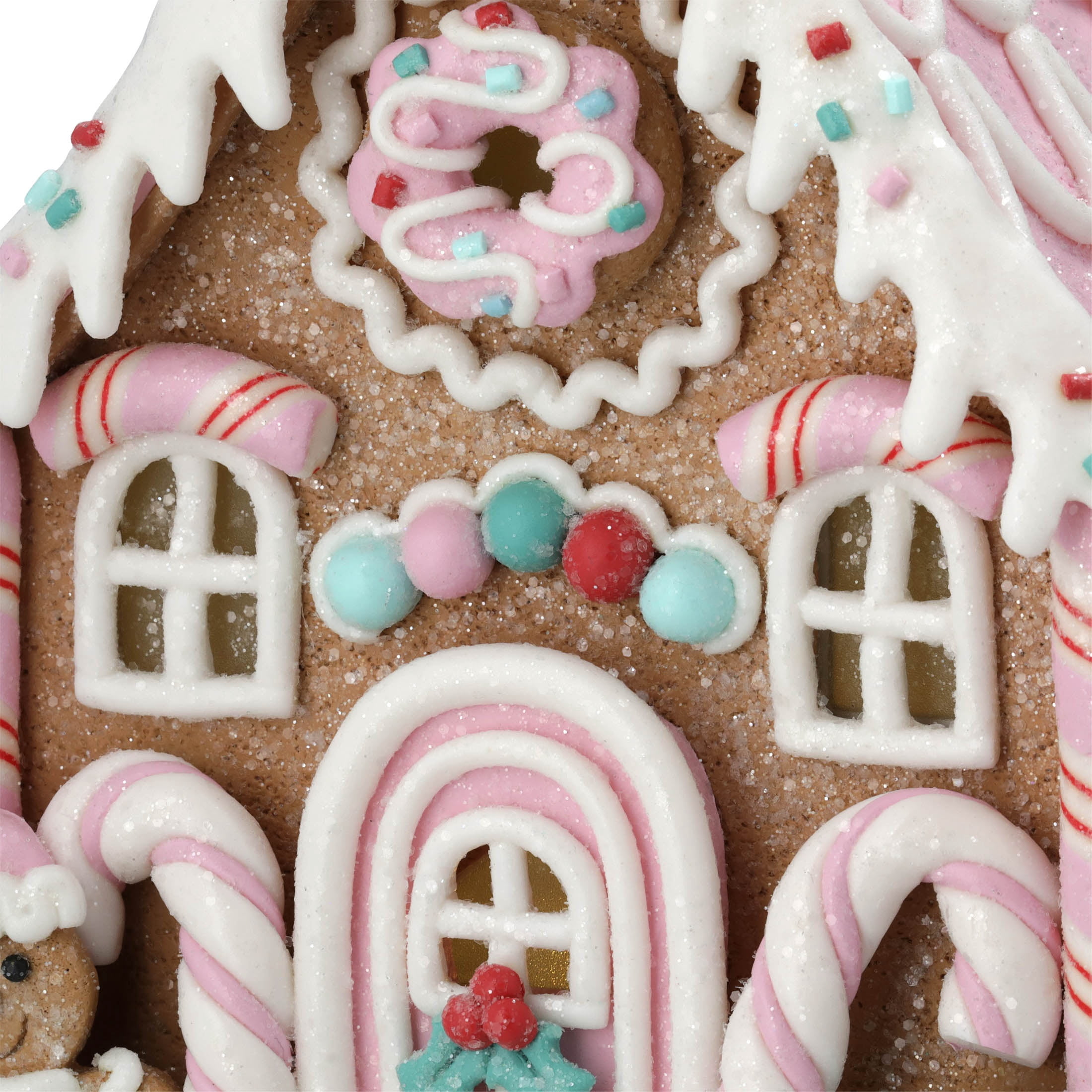 Light-Up Clay Dough Gingerbread Village House Christmas Decoration, Multicolor, 8", by Holiday Time