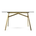 thumbnail image 2 of Camey Mid-Century Acacia Wood Desk with Tempered Glass Top, 2 of 5