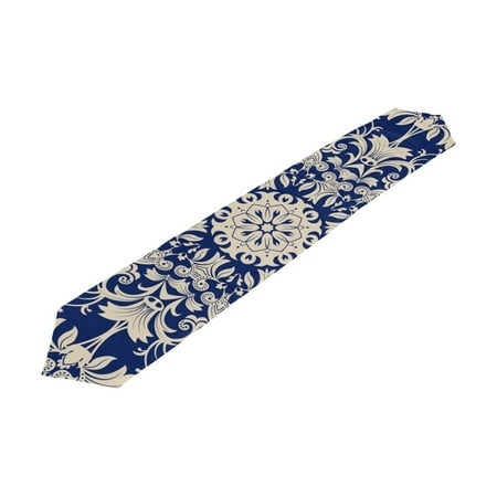 

POPCreation Blue And White Pattern Table Runner Table Top Decoration Home Decor 13x90 inches
