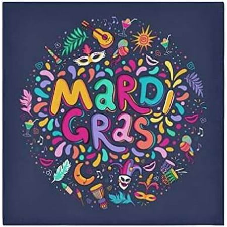 

GZHJMY Mardi Gras Cloth Napkins Set of 4 Oversized Washable Reusable Polyester Dinner Table Napkins for Family Restaurant Party Decor 20 x 20 Inch