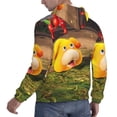 thumbnail image 4 of Lsque Pikmin Pattern Casual Men's Hoodie,Hooded Sweatshirt with Kangaroo Pocket,Pullover Hoodie-Large, 4 of 8