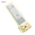 thumbnail image 1 of 2 Pieces TV Air Conditioner Remote Controller Small Bear Design Lace Fabric Case Cover Protector S/M/L, 1 of 8