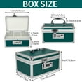 thumbnail image 3 of Medication Lock Aluminium Alloy Medicine Key Lock Box for Home and Travel Medicine Lock Box,First Aid Safe Medication Storage Box,7.66''x 5.12''x 4.13'' (Green), 3 of 7