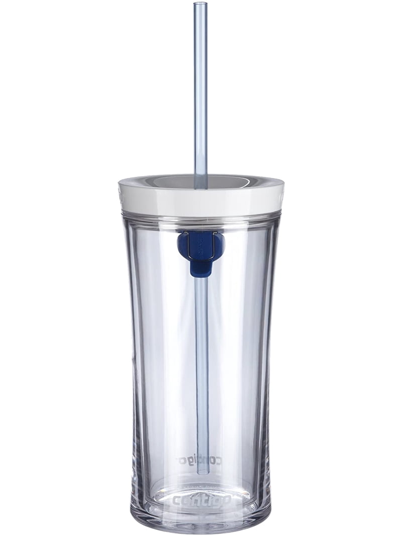 Contigo AUTOCLOSE Shake & Go Double-Wall Tumbler, 16 oz, Clear