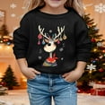 thumbnail image 4 of Christmas Sweatshirts for Girl 2025 Long Sleeve Crewneck Cute Reindeer Graphic Sweatshirt Xmas Holiday Pullover Tops, 4 of 5