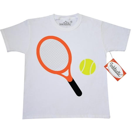 - Inktastic Tennis Racket And Ball Youth T-Shirt Sports Player Team Hobbies Hobby Tee Kids Children Child Tween Clothing Apparel Teen Hws