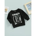 thumbnail image 3 of Bagilaanoe Toddler Baby Girl Boy Oversized Sweatshirt Long Sleeve Letter Print Pullover 6M 12M 18M 24M 3T Fall Tops, 3 of 8