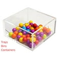 thumbnail image 2 of T'z Tagz New 3x3x1.5 Clear Acrylic Display Riser Box Cube Pedestal Stand, 2 of 6