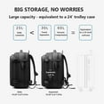 thumbnail image 2 of Ekon Vacuum Backpack, 60l Expandable Travel Smart Backpack With Vacuum Compression, With Pump, Water Resistant (Gray), 2 of 9