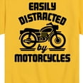 thumbnail image 3 of Instant Message - Easily Distracted By Motorcycles - Toddler & Youth Short Sleeve Graphic T-Shirt, 3 of 6