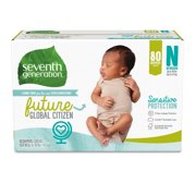 Angle View: Seventh Generation Diaper Medium Stage Newborn -- 80 Diapers