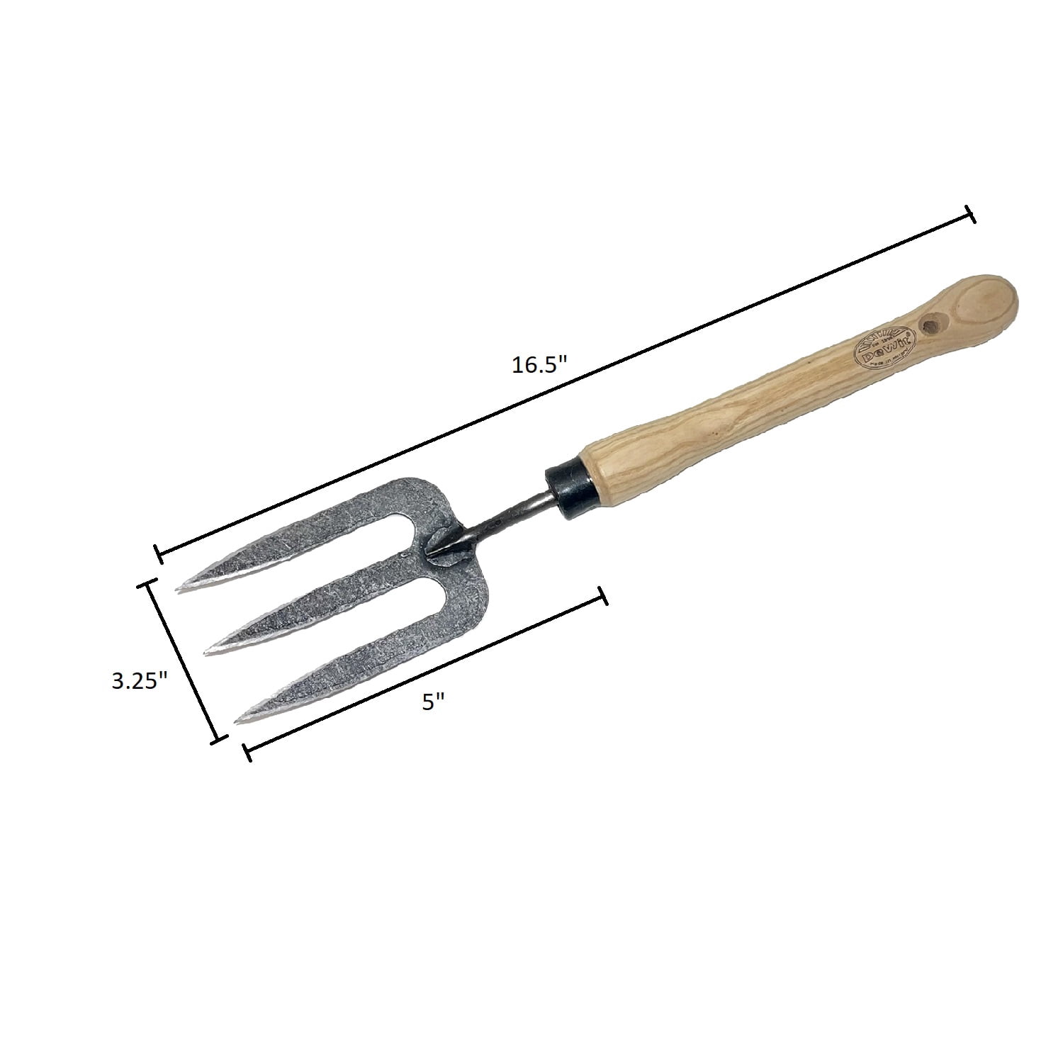 DeWit 3-Tine Garden Fork with Midsize Handle