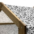 thumbnail image 4 of Leaves Pet House, Autumn Season in the Woods Themed Monochrome Pattern Deciduous Trees Maple Oak, Outdoor & Indoor Portable Dog Kennel with Pillow and Cover, 5 Sizes, Black White, by Ambesonne, 4 of 4