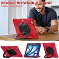 thumbnail image 6 of Case for iPad Air 13 (2026 M4/2025 M3/2024 M2)/iPad Pro 12.9 inch (2022/2021/2020/2018), 360 Degree Rotating Hand Grip Shockproof Cover with Shoulder Strap, Red, 6 of 7