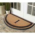 thumbnail image 4 of A1HC 36"x72" Natural Coir & Rubber Semicircular Monogrammed Door Mat, Thick, Durable, Heavy-Duty Welcome Mat for Front Door, Black Border, 4 of 6
