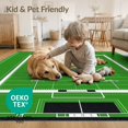 thumbnail image 4 of ODIKA 3'x5' Washable Throw Rug Field Door Football Stadium Grid Center Motif Markings Border for Entryway, Kitchen, Mudroom, Stain Resistant, Low Profile, Non-Slip, 4 of 7