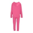 thumbnail image 4 of aohooy Hooded Sweatsuits Women 2 Piece Outfit Hoodie Sweatsuit 2025 Solid Baggy Spring Workout Sets Sweatshirts & Jogger Sweatpants Track Suits Hot Pink,S, 4 of 4