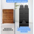 thumbnail image 6 of 57.17"H Lateral File Cabinet with 4 Drawer,Metal Wide Filing Cabinet with 4 Locks and Business Card Slot for Home Office School Hanging Letter/Legal/F4/A4 Size Folders,Required Assembly,Black, 6 of 14
