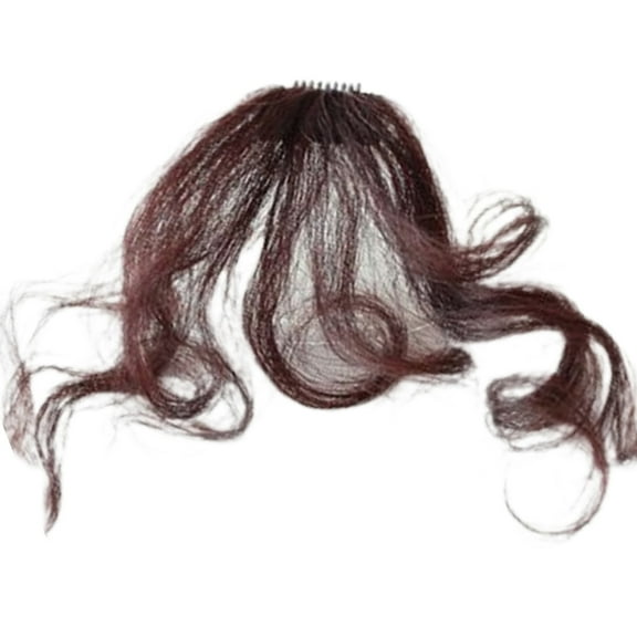 ZYHARUKO Natural Bangs Toppers Hairpieces for Covering White Loss Hair Bangs Hairpiece Replacement Curly Fringe Toupee