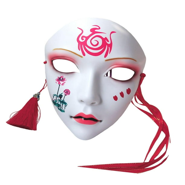 Máscara de mascarada de cara completa, máscara de cosplay, regalo, máscara tradicional japonesa para fiesta Estilo B