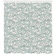 thumbnail image 3 of Jasmine Shower Curtain, Romantic Vintage Pattern with Blossoming Jasmine Flower Branches Image, Fabric Bathroom Set with Hooks, 69W X 84L Inches Extra Long, White Blue and Grey, by Ambesonne, 3 of 3