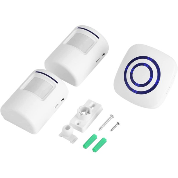 Timbre inalámbrico Sensor de movimiento Timbre de puerta eléctrico 36 Melodías Alarma de seguridad con transmisor y receptor para oficina en casa Hotel Tienda Tienda (2 + 1 UE) JFHHH pequeña