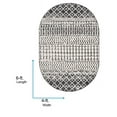 thumbnail image 5 of Livabliss Area Rugs for Living Room, 4x6 Elaziz Global Black Oval Rug, Bedroom Dining Room Home Decor Stain Resistant Carpet (4' x 6'), 5 of 8