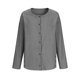 thumbnail image 5 of Camiseta de Lino de Color Sólido Casual de Manga Larga de las Mujeres con Botones Decorativos Y Cuello Redondo, Acento a Rayas para el Uso Diario de Primavera, Túnica de Moda, 5 of 8