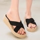 thumbnail image 1 of Zapatillas de verano para mujer, zapatillas de césped, zapatos de playa de tacón alto, zapatillas con correa cruzada Wmkox8yii hj789, 1 of 5
