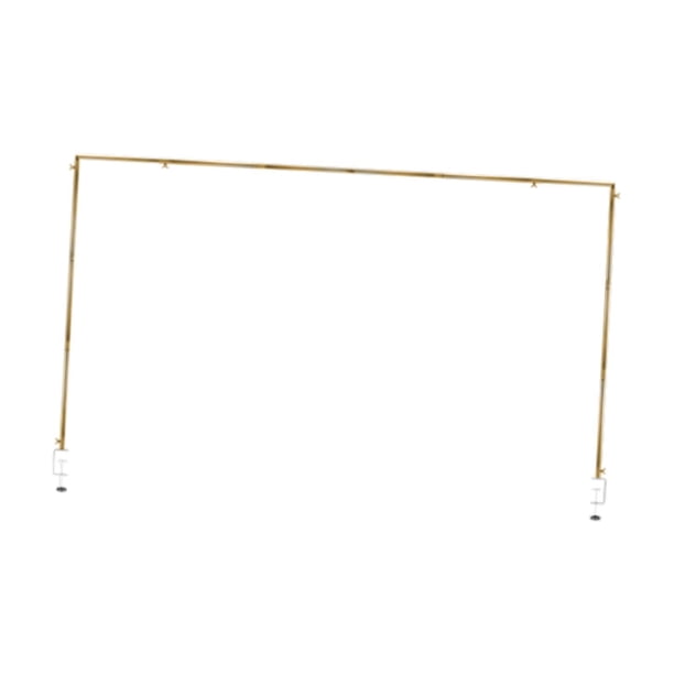 Soporte de barra de mesa con abrazadera, soporte de arco de mesa ajustable para colgar para aniversario, Dorado