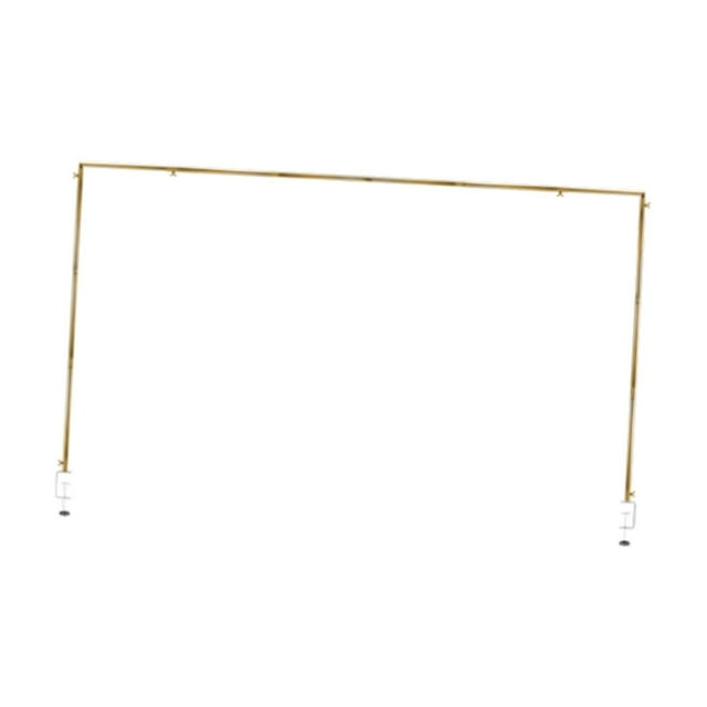 Soporte de barra sobre la mesa con abrazaderas, soporte de arco de mesa para ducha, decoración interior, colgante ajustable para Acción de Gracias y Dorado