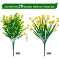 thumbnail image 2 of 20 Bundles Artificial Flowers for Outdoor UV Resistant Fake Plants, Faux Flowers for Indoor Outside Plastic Greenery Shrubs for Garden Porch Window Box Home Farmhouse Décor (Mix Colors), 2 of 4