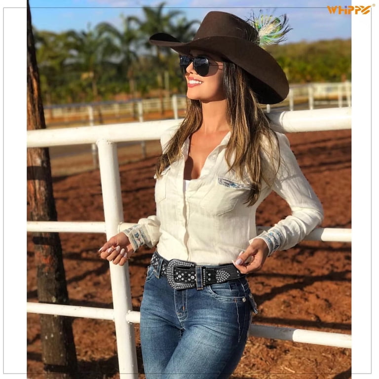 3357 Western Belt For Women,cowgirl Cowboy Jeans Pants With Silver JASGOOD Western Belt for Women Cowgirl Leather Belts for  main image 3