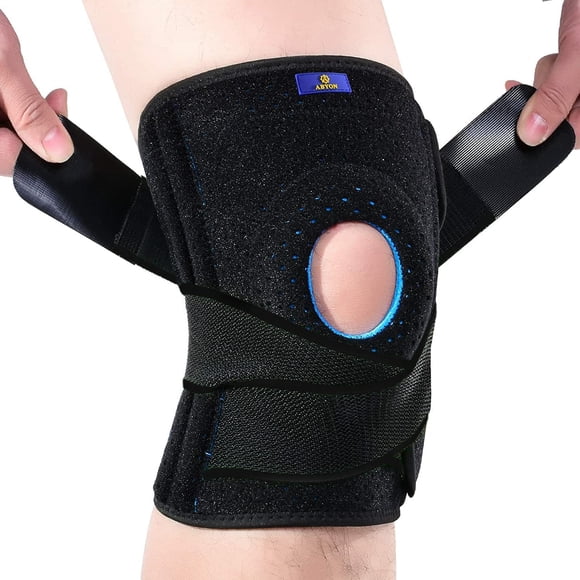 Rodillera ABYON ajustable para hombres y mujeres, máximo soporte