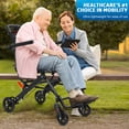 thumbnail image 2 of solautey Wheelchair, Aluminum Alloy Ultra-Lightweight Transport Chair for Adults, Foldable Cabin Wheelchair with Flip-Back Desk-Length Armrest, 15.75-Inch Wide Seat, 286lbs Load, 2 of 9