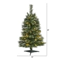 thumbnail image 4 of Nearly Natural 3' Green Slim Snow Tip Pine Artificial Christmas Tree with 50 Clear LED Lights, 4 of 9
