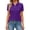 Purple -CB42, variant on Nestiefly Women's Polo Shirts Short Sleeve V Neck & 3-Button Collared Tops Business Casual Golf Shirt Summer Work Blouse 2026 Purple 3XL
