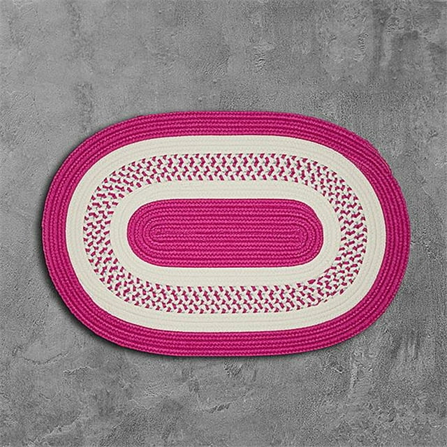 Colonial Mills Rug NT72R036X060 3 x 5 ft. Crescent Braided Rug Magenta