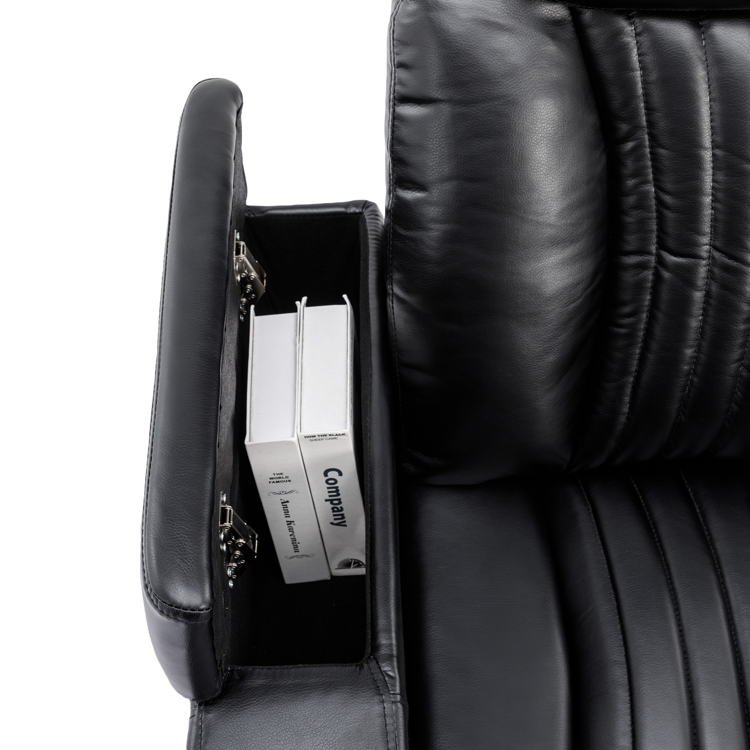 Kadyn 270° Power Swivel Rocker Recliner, PU Leather Recliner Chair with LED Light Strip, Cup Holder and 360° Swivel Tray Table, Modern Power Swivel Recliner with Cell Phone Holder, Black Kadyn 270° Power Swivel Rocker Recliner, PU Leather Recliner Chair with LED Light Strip, Cup Holder and 360° Swivel Tray Table, Modern Power Swivel Recliner with Cell Phone Holder, Black