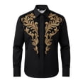 thumbnail image 4 of Camisetas de Navidad de Manga Larga de los Hombres de Moda Casual de Manga Larga Turndown Collar Blusa para Primavera Invierno Al Aire Libre Diario, 4 of 4