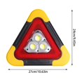 thumbnail image 2 of ZZHZGZ Canada Sale Triple Function Solar Powered Emergency Warning Triangle Light Led Road Flare Hazard with Usb Rechargeable Battery Construction 4 Modes for Truck Van Suv, 2 of 5