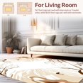 thumbnail image 2 of ODIKA 2'x3' Machine Washable Non-Slip Area Rug, Modern Abstract Brushstroke with Minimalist Accents High Traffic Rug, Beige, 499382, 2 of 7