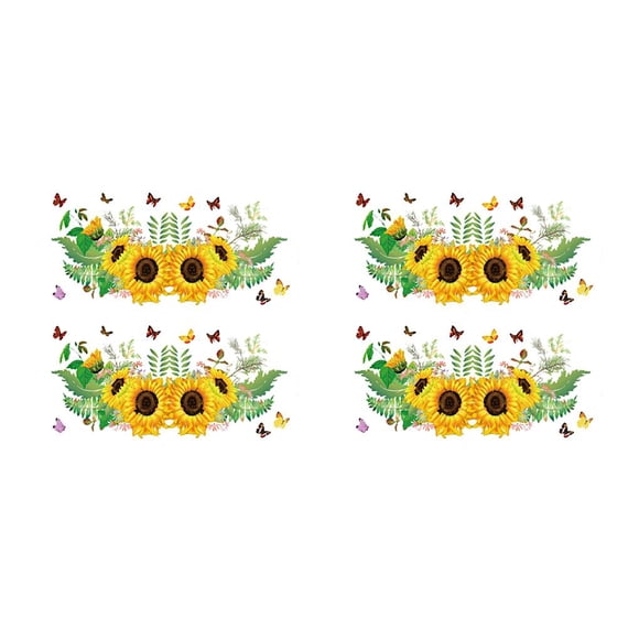 Toystoory 2 uds pegatinas de pared de flores tipo de murales de fondo de TV de plantas extraíbles Tipo 1 2Conjunto